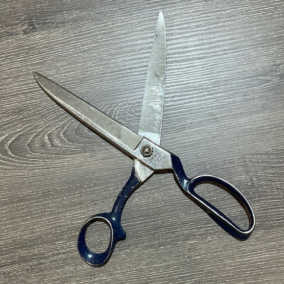 VINTAGE 12” WISS INLAID Shears Scissors Steel Forged Made In USA - Picture 4 of 7